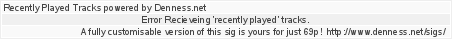 my recently played tracks